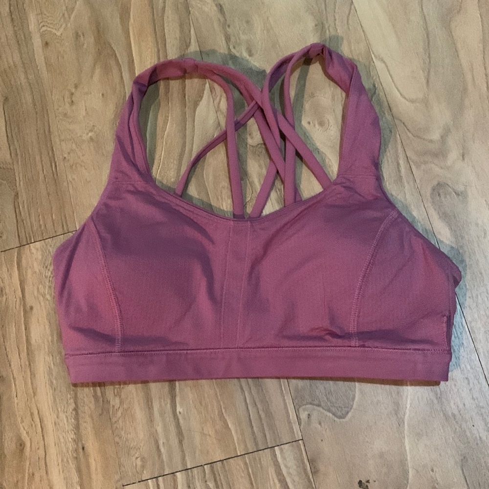Lululemon Speed Up Sports Bra Mauve Pink 6